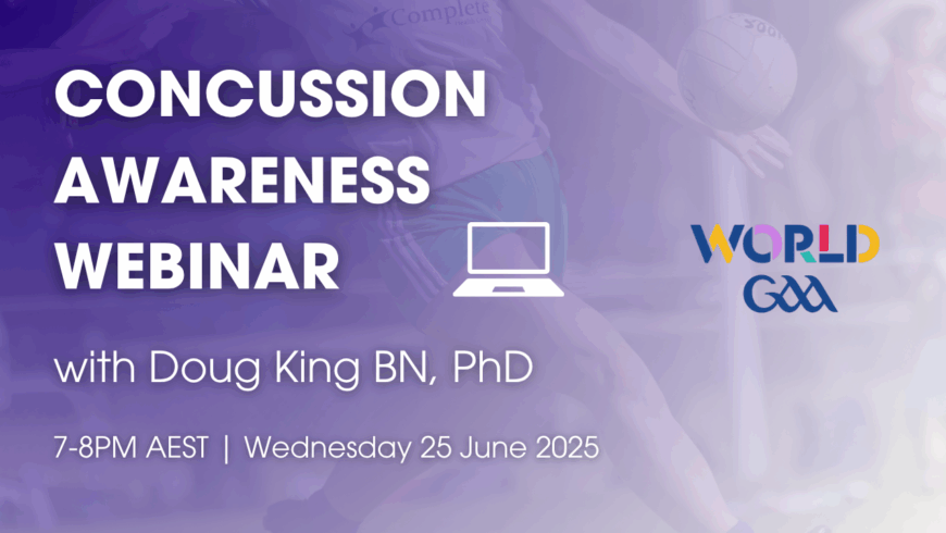 Concussion awareness webinar graphic