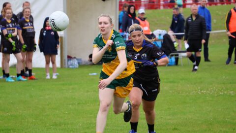 Tamara Knox playing for the Australasia international-born women's football team