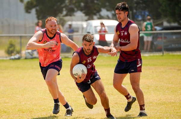 Clan na Gael and Garryowen men's Gaelic footballers playing at the Pearse's Sevens