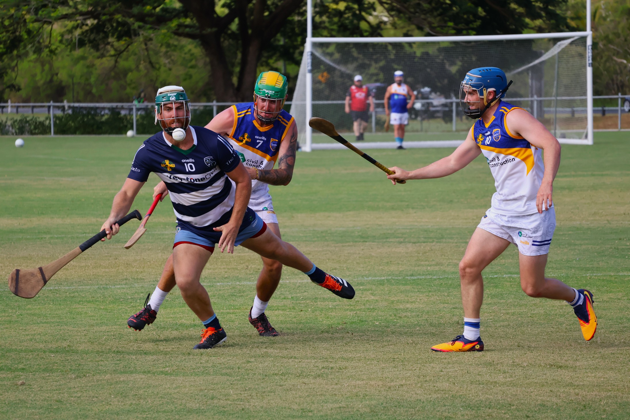 Geelong Gaels hurler in action against Gold Coast Gaels